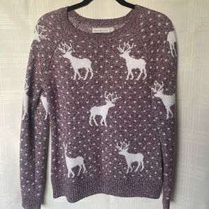 Abercrombie & Fitch Purple Reindeer Sweater